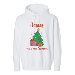 Christ Jesus Is The Reason For The Season Holiday Christmas Cute Gift Garment-Dyed Fleece Hoodie