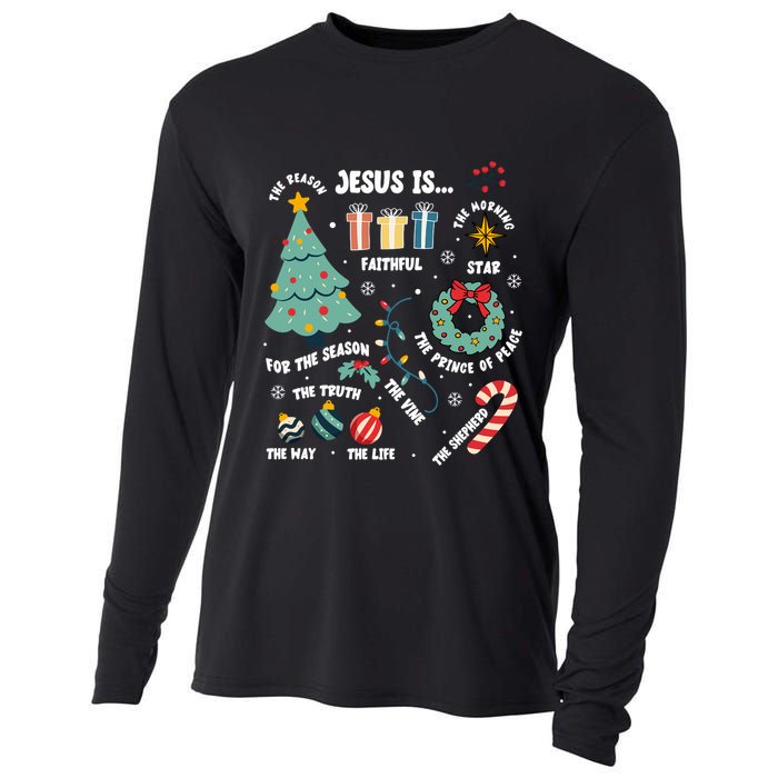 Christian Jesus Is The Reason Christmas Stocking Stuffer Cooling Performance Long Sleeve Crew
