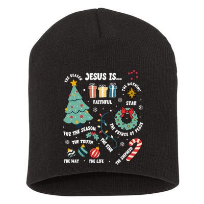 Christian Jesus Is The Reason Christmas Stocking Stuffer Short Acrylic Beanie