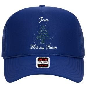 Christ Jesus Is The Reason For The Season Holiday Christmas Gift High Crown Mesh Back Trucker Hat