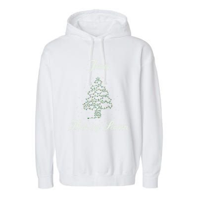 Christ Jesus Is The Reason For The Season Holiday Christmas Gift Garment-Dyed Fleece Hoodie