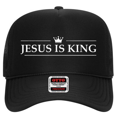 Christian Jesus Is King Design Crown Trucker Hat