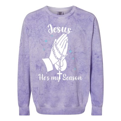 Christ Jesus Is The Reason For The Season Holiday Christmas Funny Gift Colorblast Crewneck Sweatshirt