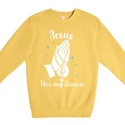 Christ Jesus Is The Reason For The Season Holiday Christmas Funny Gift Premium Crewneck Sweatshirt