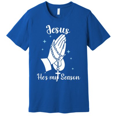 Christ Jesus Is The Reason For The Season Holiday Christmas Funny Gift Premium T-Shirt