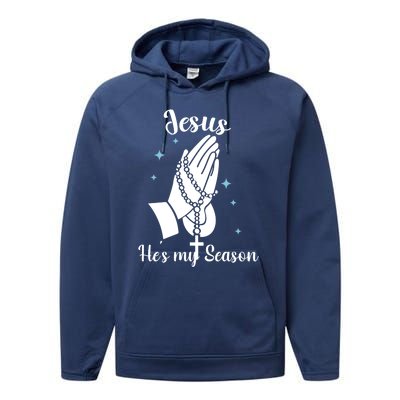 Christ Jesus Is The Reason For The Season Holiday Christmas Funny Gift Performance Fleece Hoodie