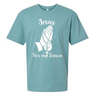 Christ Jesus Is The Reason For The Season Holiday Christmas Funny Gift Sueded Cloud Jersey T-Shirt