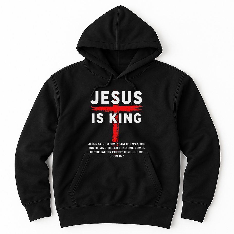 Christian Jesus Is King Women N Girl Blessed Dad God Hoodie