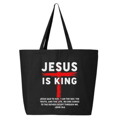 Christian Jesus Is King Women N Girl Blessed Dad God 25L Jumbo Tote