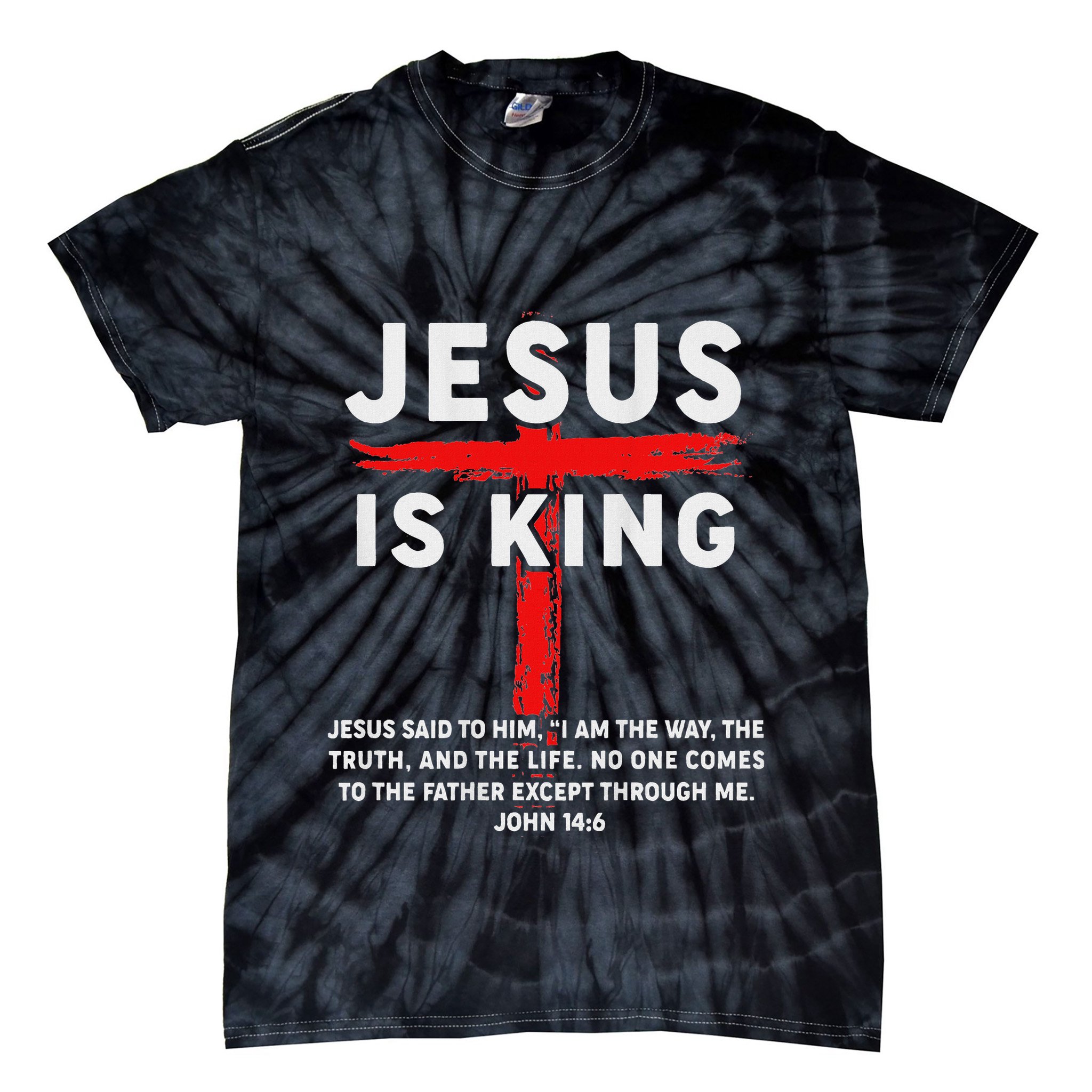 Christian Jesus Is King Women N Girl Blessed Dad God Tie-Dye T-Shirt
