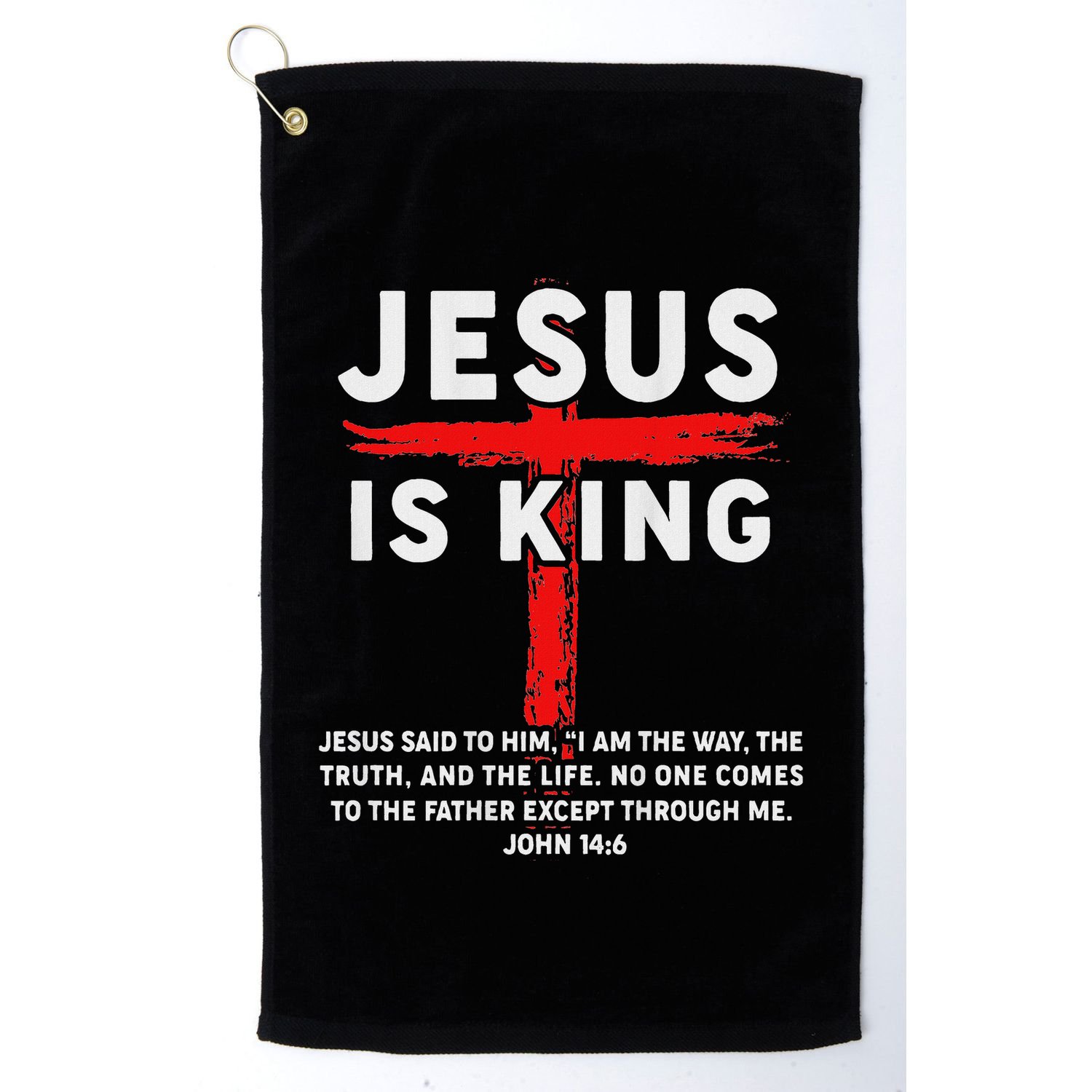 Christian Jesus Is King Women N Girl Blessed Dad God Golf Towel