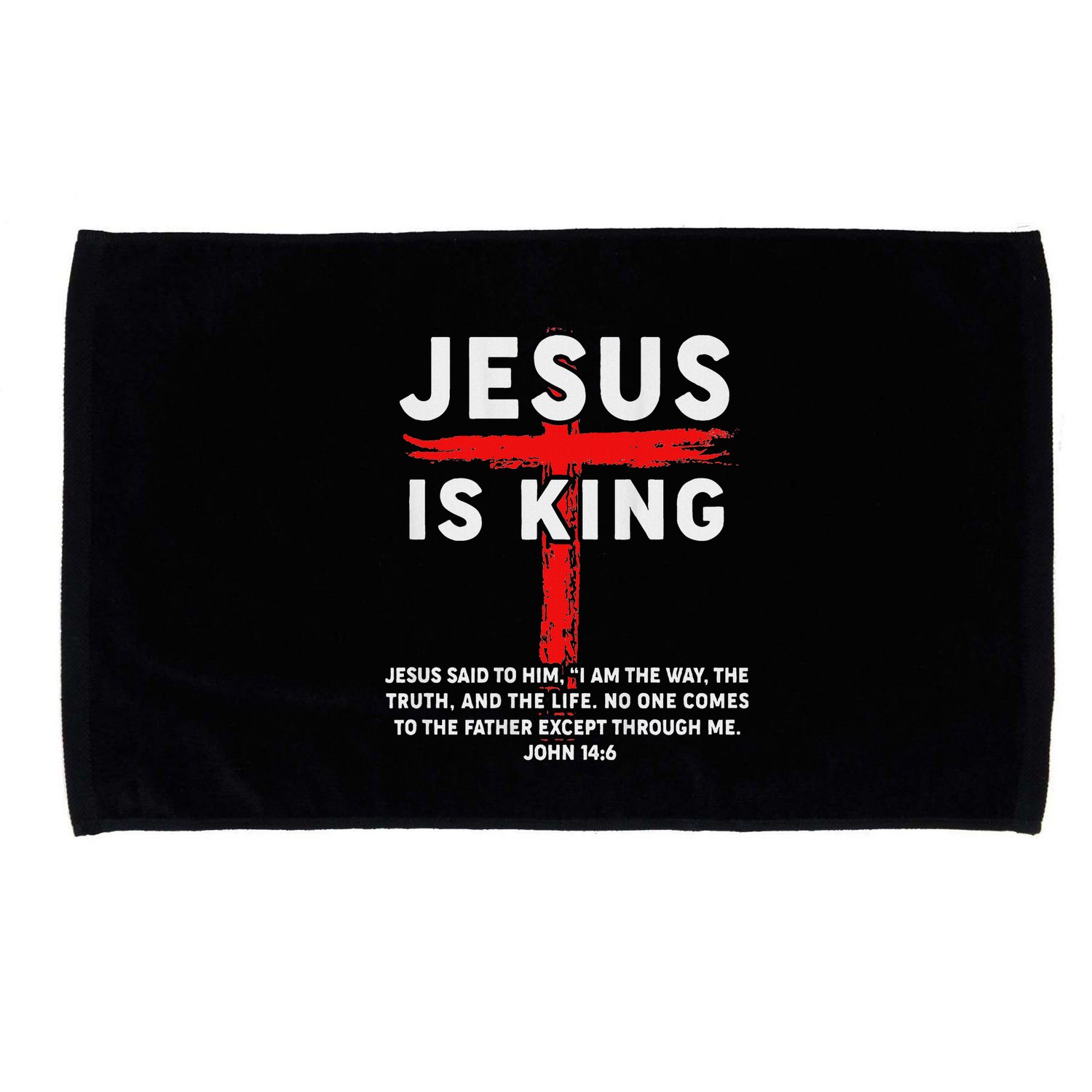 Christian Jesus Is King Women N Girl Blessed Dad God Microfiber Hand Towel
