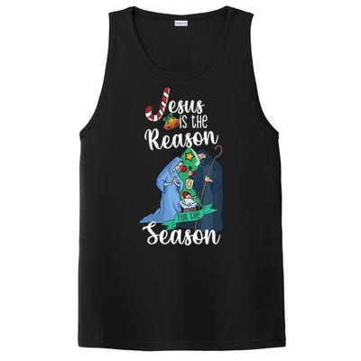 Christ Jesus Is The Reason For The Season T Sign Christmas Gift PosiCharge Competitor Tank