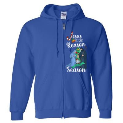 Christ Jesus Is The Reason For The Season T Sign Christmas Gift Full Zip Hoodie