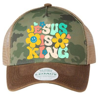Christian Jesus Is King Aesthetic Groovy Legacy Tie Dye Trucker Hat
