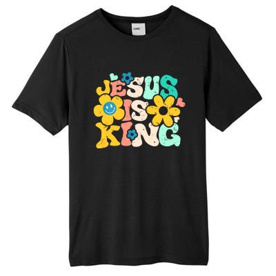 Christian Jesus Is King Aesthetic Groovy Tall Fusion ChromaSoft Performance T-Shirt