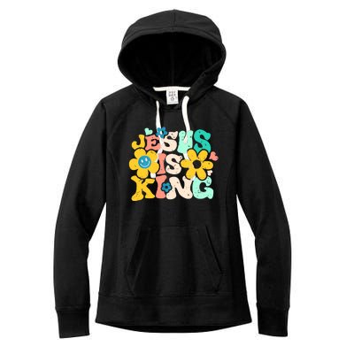 Christian Jesus Is King Aesthetic Groovy Women's Fleece Hoodie