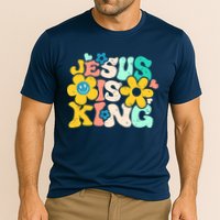Christian Jesus Is King Aesthetic Groovy Cooling Performance Crew T-Shirt