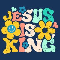 Christian Jesus Is King Aesthetic Groovy Cooling Performance Crew T-Shirt