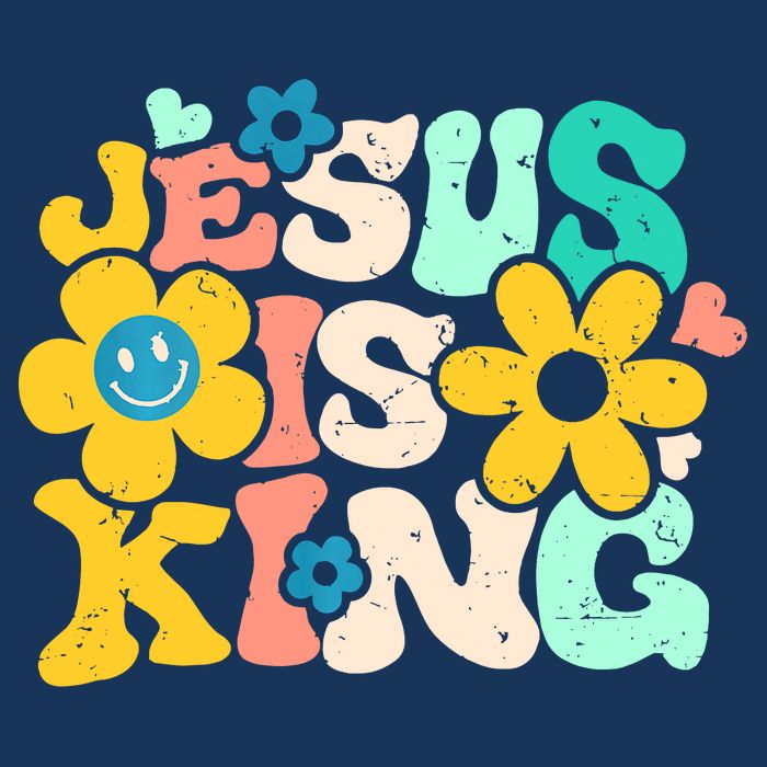 Christian Jesus Is King Aesthetic Groovy Cooling Performance Crew T-Shirt