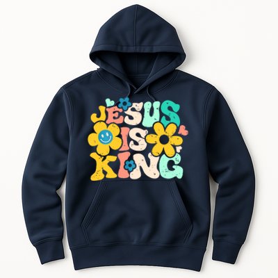 Christian Jesus Is King Aesthetic Groovy Hoodie