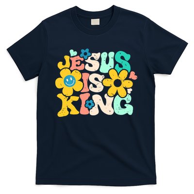 Christian Jesus Is King Aesthetic Groovy T-Shirt