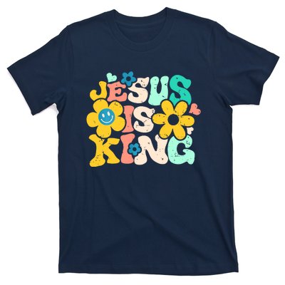 Christian Jesus Is King Aesthetic Groovy T-Shirt