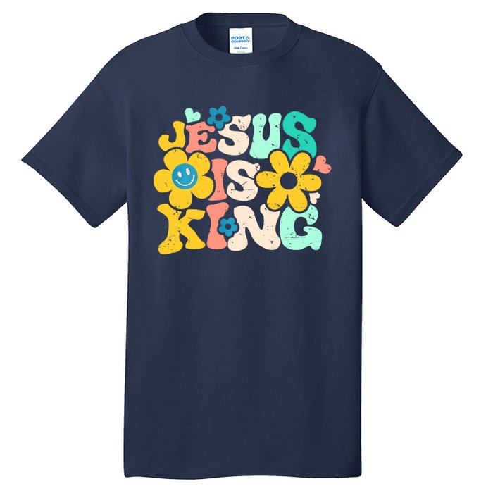 Christian Jesus Is King Aesthetic Groovy Tall T-Shirt