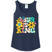 Christian Jesus Is King Aesthetic Groovy Ladies Essential Tank