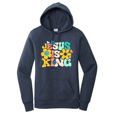 Christian Jesus Is King Aesthetic Groovy Women's Pullover Hoodie