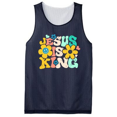 Christian Jesus Is King Aesthetic Groovy Mesh Reversible Basketball Jersey Tank