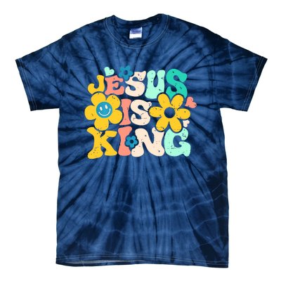 Christian Jesus Is King Aesthetic Groovy Tie-Dye T-Shirt