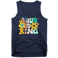 Christian Jesus Is King Aesthetic Groovy Tank Top