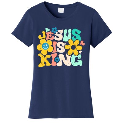 Christian Jesus Is King Aesthetic Groovy Women's T-Shirt