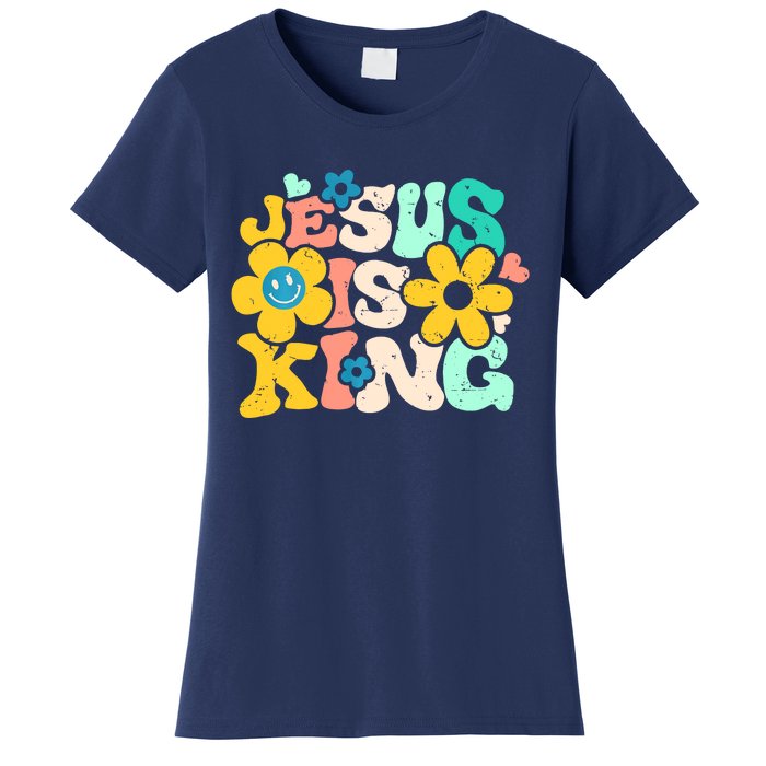 Christian Jesus Is King Aesthetic Groovy Women's T-Shirt