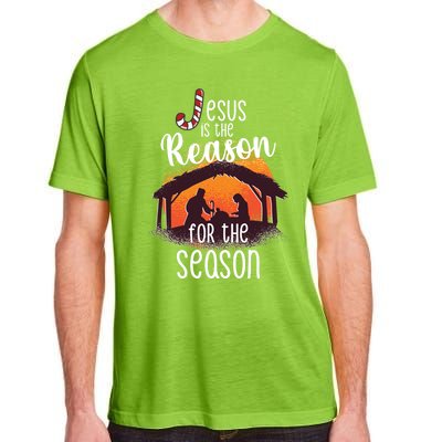 Christ Jesus Is The Reason For The Season T Sign Christmas Gift Adult ChromaSoft Performance T-Shirt