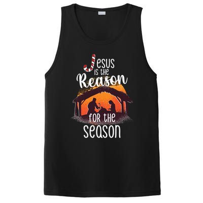 Christ Jesus Is The Reason For The Season T Sign Christmas Gift PosiCharge Competitor Tank