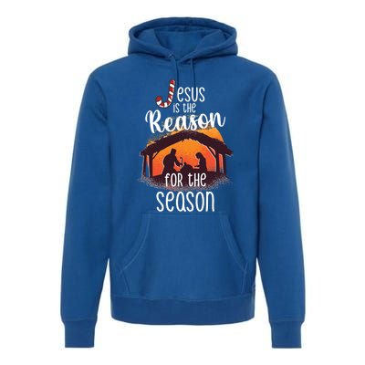 Christ Jesus Is The Reason For The Season T Sign Christmas Gift Premium Hoodie