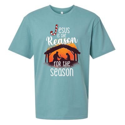 Christ Jesus Is The Reason For The Season T Sign Christmas Gift Sueded Cloud Jersey T-Shirt