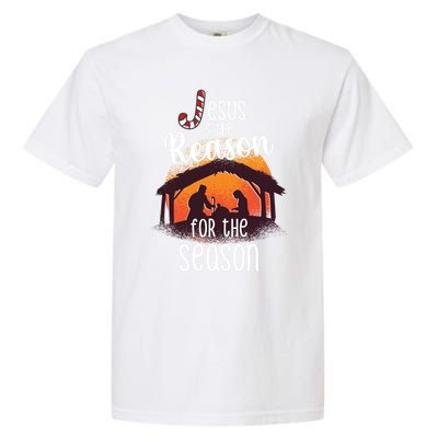 Christ Jesus Is The Reason For The Season T Sign Christmas Gift Garment-Dyed Heavyweight T-Shirt