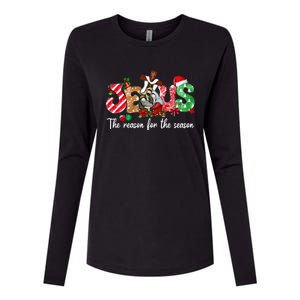 Christmas Jesus Is The Reason For The Season Jesus Pajamas Womens Cotton Relaxed Long Sleeve T-Shirt