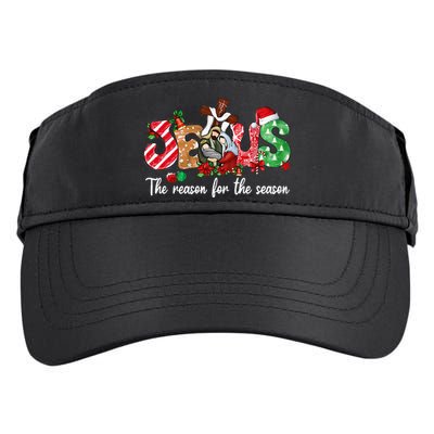 Christmas Jesus Is The Reason For The Season Jesus Pajamas Adult Drive Performance Visor