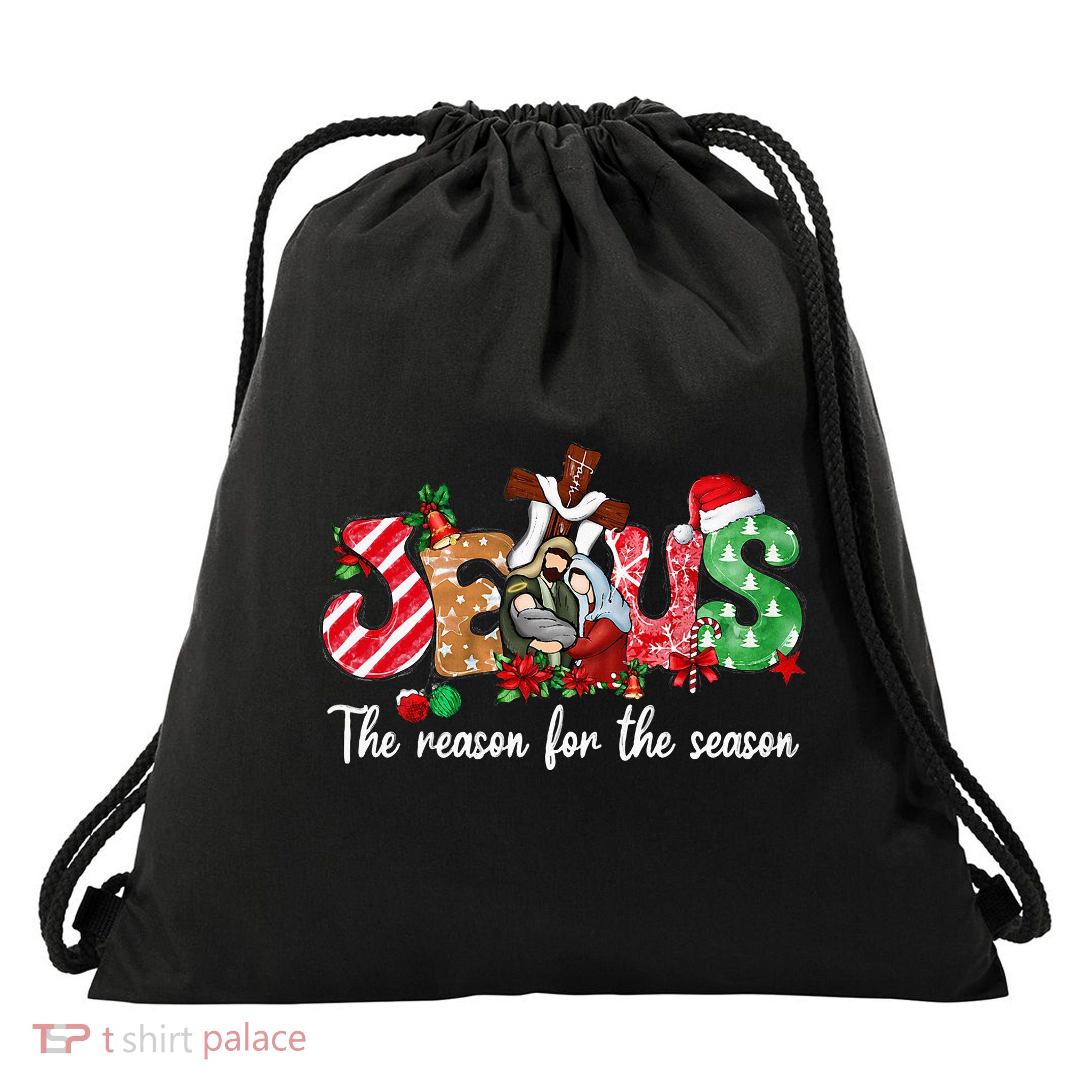 Christmas Jesus Is The Reason For The Season Jesus Pajamas Drawstring Bag
