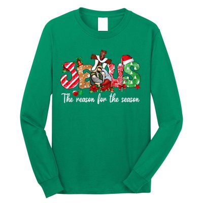 Christmas Jesus Is The Reason For The Season Jesus Pajamas Long Sleeve Shirt
