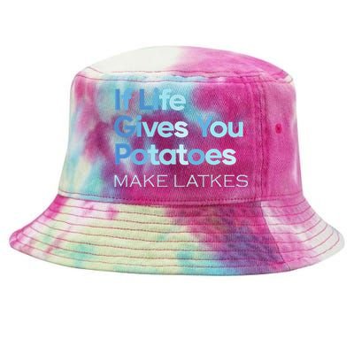 Chanukah Jewish If Life Gives You Potatoes Make Latkes Tie-Dyed Bucket Hat