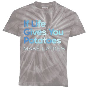 Chanukah Jewish If Life Gives You Potatoes Make Latkes Kids Tie-Dye T-Shirt