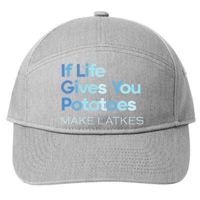 Chanukah Jewish If Life Gives You Potatoes Make Latkes 7-Panel Snapback Hat