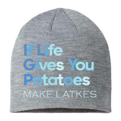 Chanukah Jewish If Life Gives You Potatoes Make Latkes Sustainable Beanie