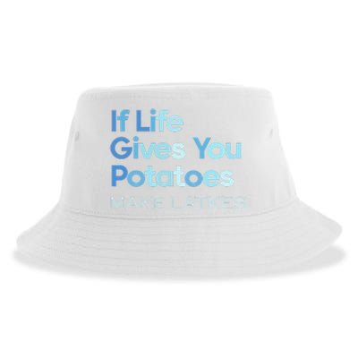 Chanukah Jewish If Life Gives You Potatoes Make Latkes Sustainable Bucket Hat