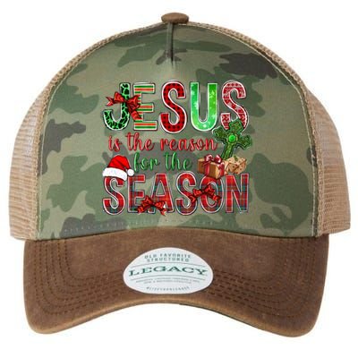 Christmas Jesus Is The Reason For The Season Jesus Pajamas Swea Legacy Tie Dye Trucker Hat